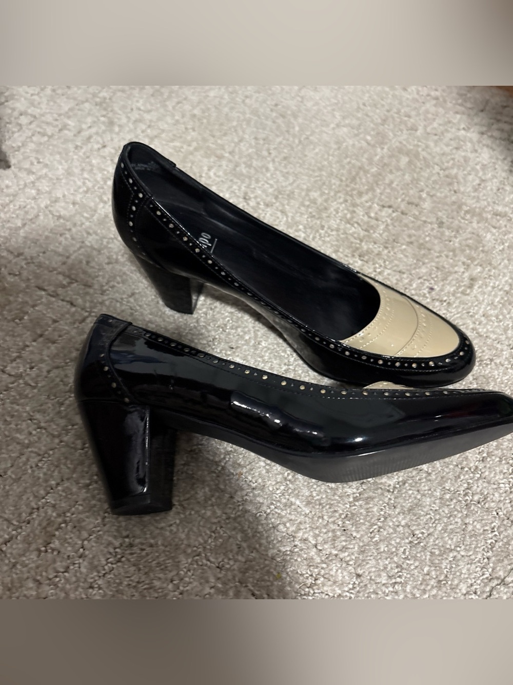 Impo Women’s 8.5 Black Beige Narina Heeled Shoe